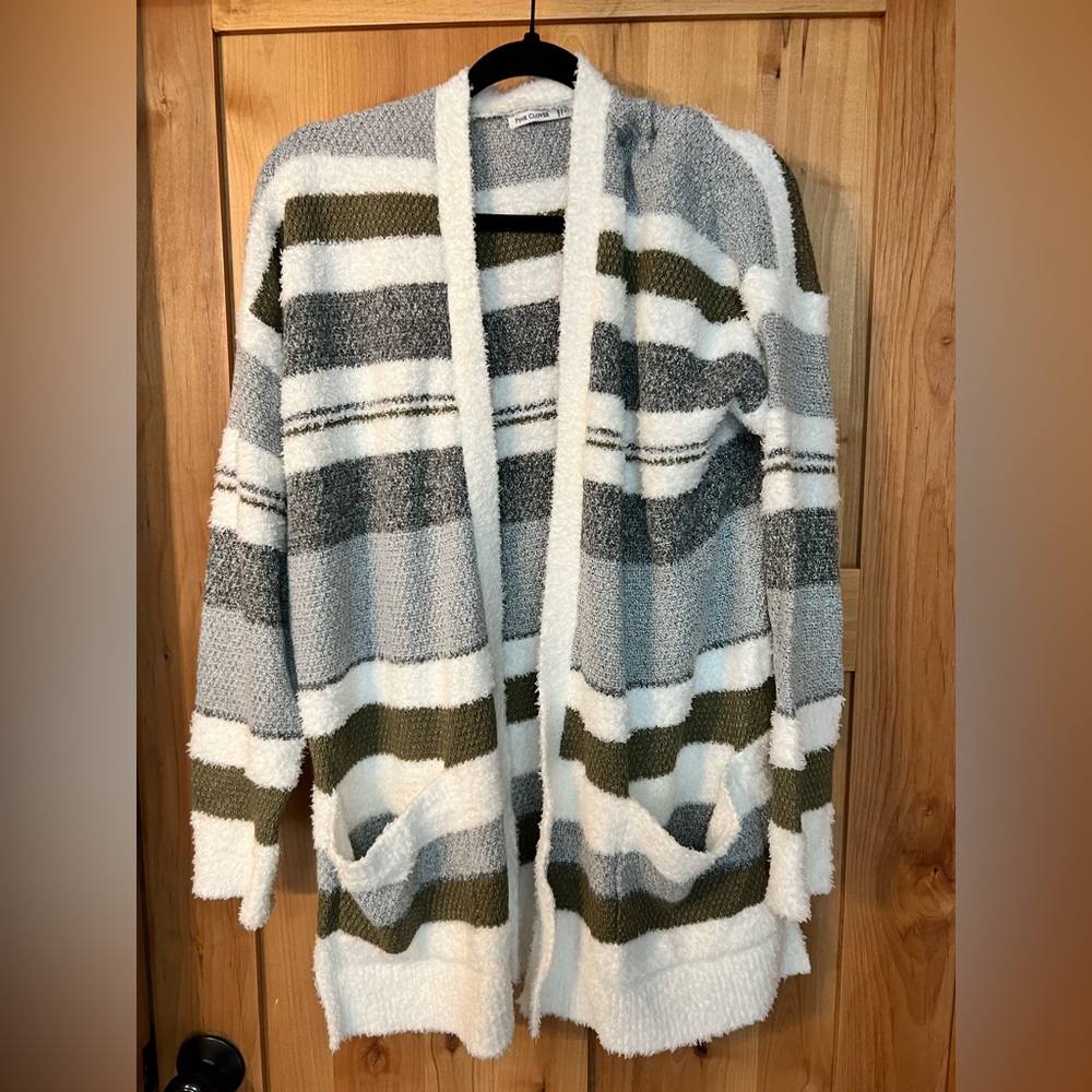 Pink Clover Multicolor Striped Cardigan